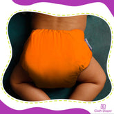 Reusable Baby Cloth Diaper with Adjustable Snap Buttons and Insert (1 Diaper & 2 Pcs Insert)